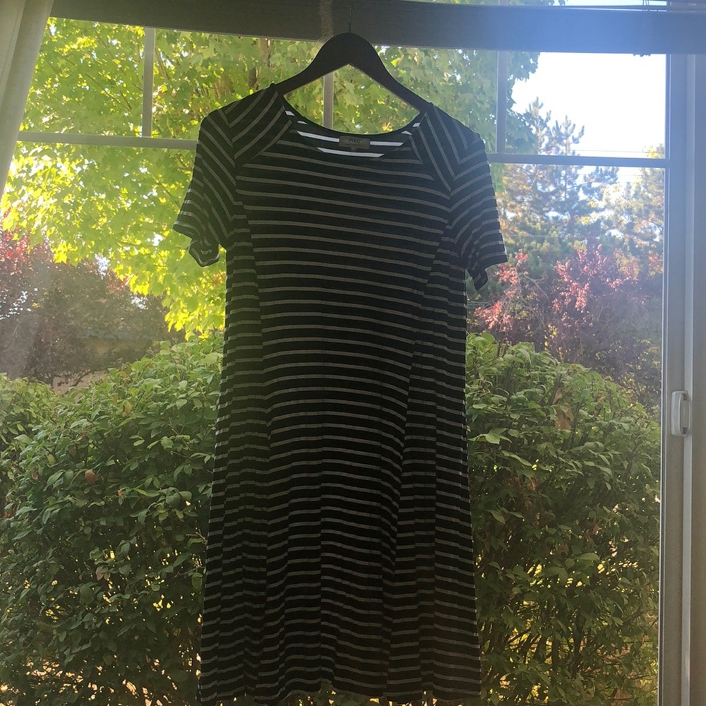 Black White Stripped PIKO dress